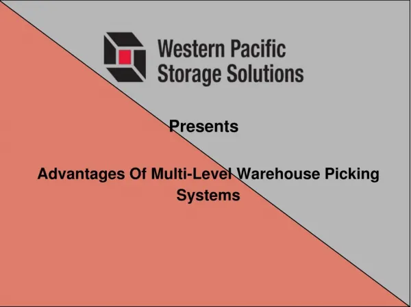 The Advantages Of Multi Level Warehouse Picking Systems