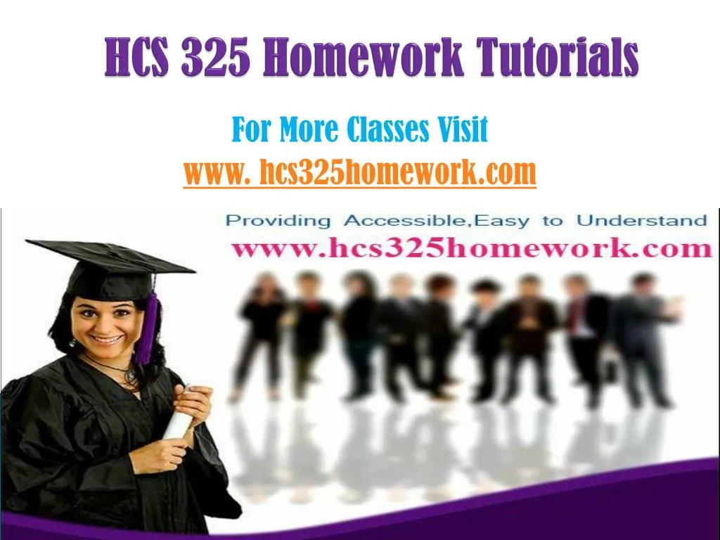 hcs 325 homework tutorials