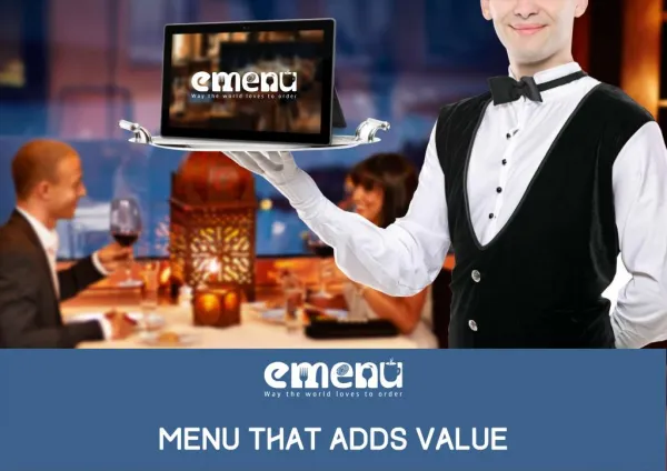 eMenu - Menu that adds value