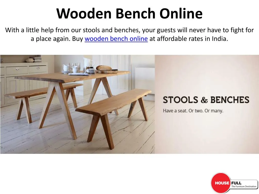 wooden bench online