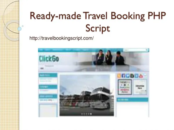 Ready-made Travel Booking PHP Script