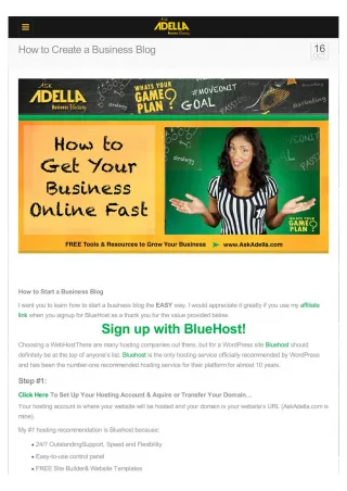 How to Create a Business Blog - slide 1