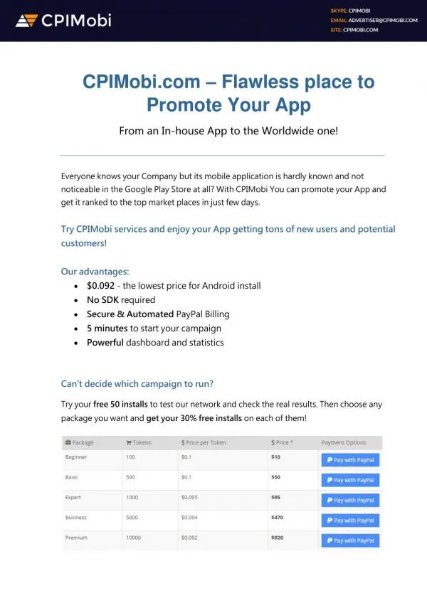 CPIMobi.com - Promote your Android & iOS Apps at the lowest price!