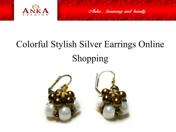 Colorful Stylish Silver Earrings Online Shopping