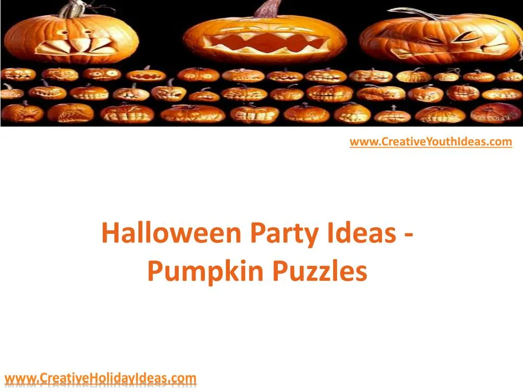 halloween party ideas pumpkin puzzles