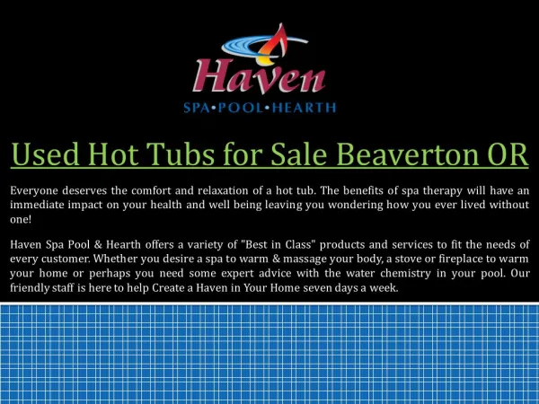 Used Hot Tubs for Sale Beaverton OR