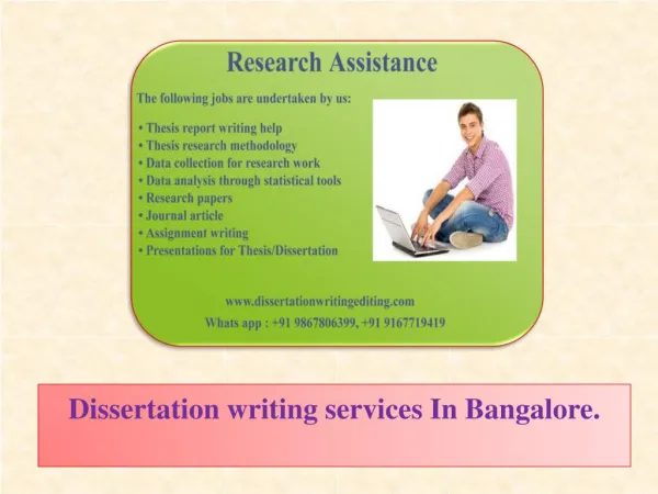 Dissertation writing services In Bangalore.