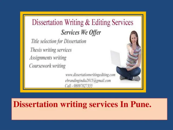Dissertation writing services In Pune.