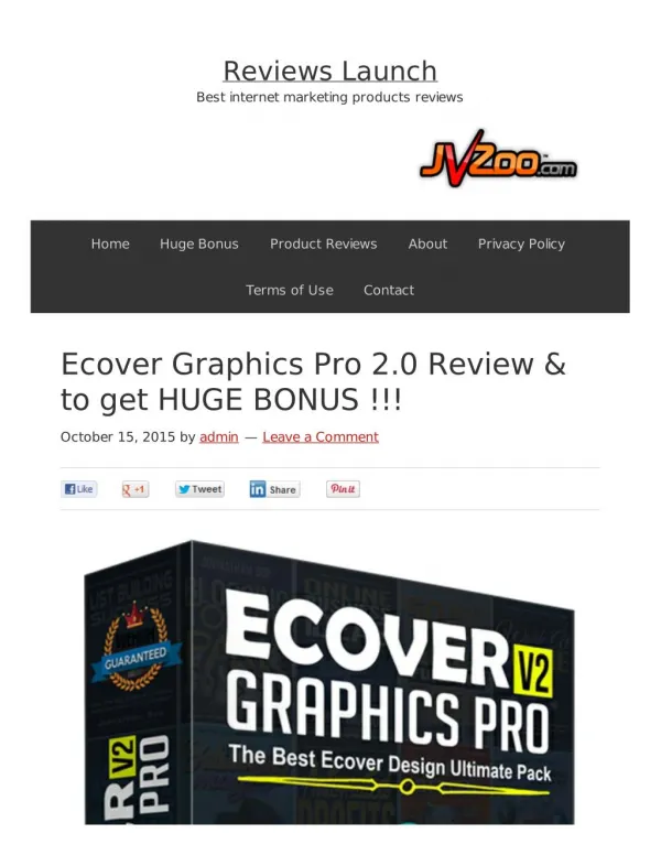 Ecover Graphics Pro Vol 2 Review and Bonus