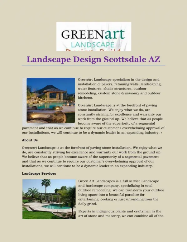 Landscape Design Scottsdale AZ