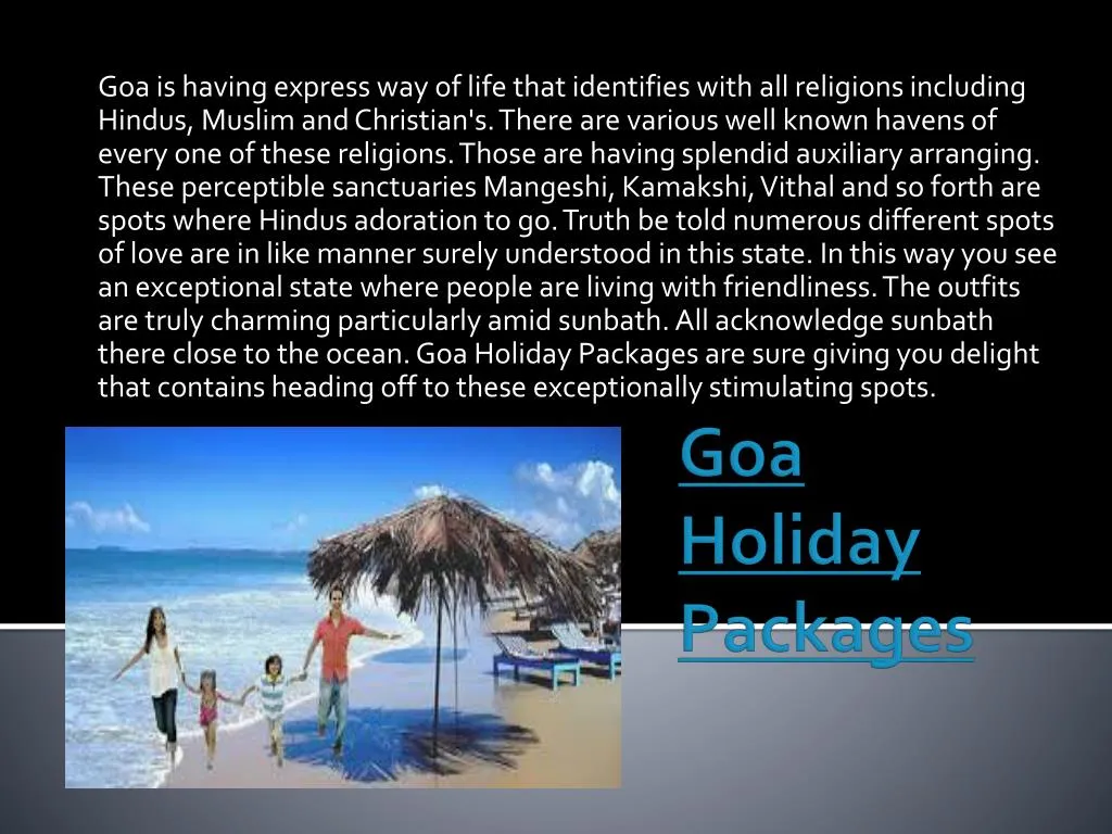 goa holiday packages