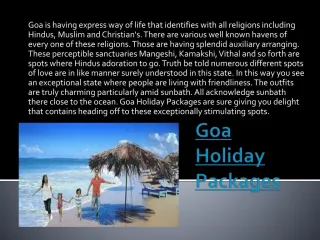 Goa Holiday Packages - slide 1