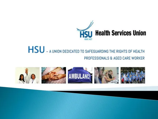 A union dedicated to safeguarding the rights of health Professionals & Aged care workers