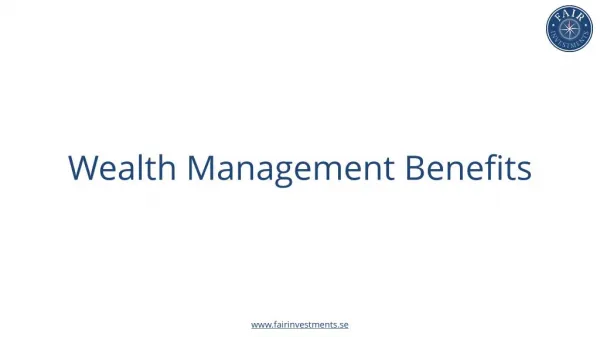 Benefits of Wealth Management