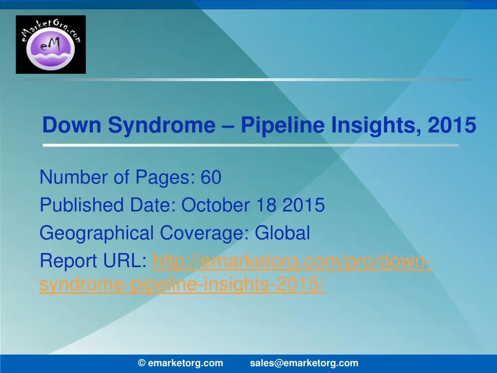 down syndrome pipeline insights 2015