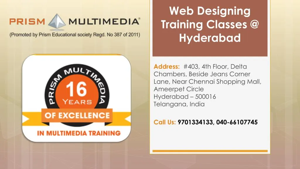 web designing training classes @ hyderabad