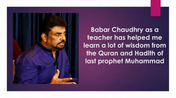 Teacher Babar Chaudhry