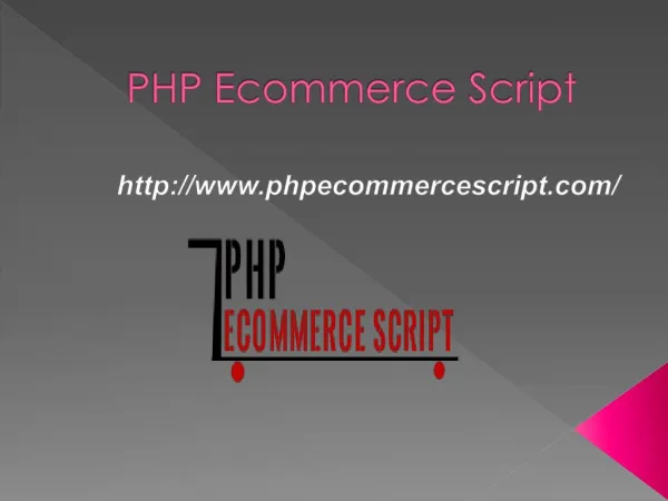 PHP Ecommerce Script