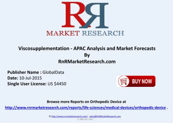 Viscosupplementation APAC Analysis and Market Size Forecasts