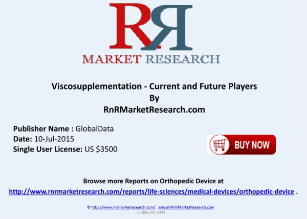 Viscosupplementation Current and Future Players and Market Size Forecasts
