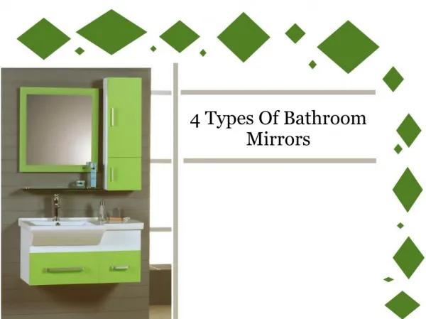 4 Types Of Bathroom Mirrors