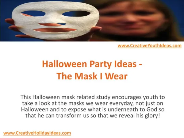 Halloween Party Ideas - The Mask I Wear