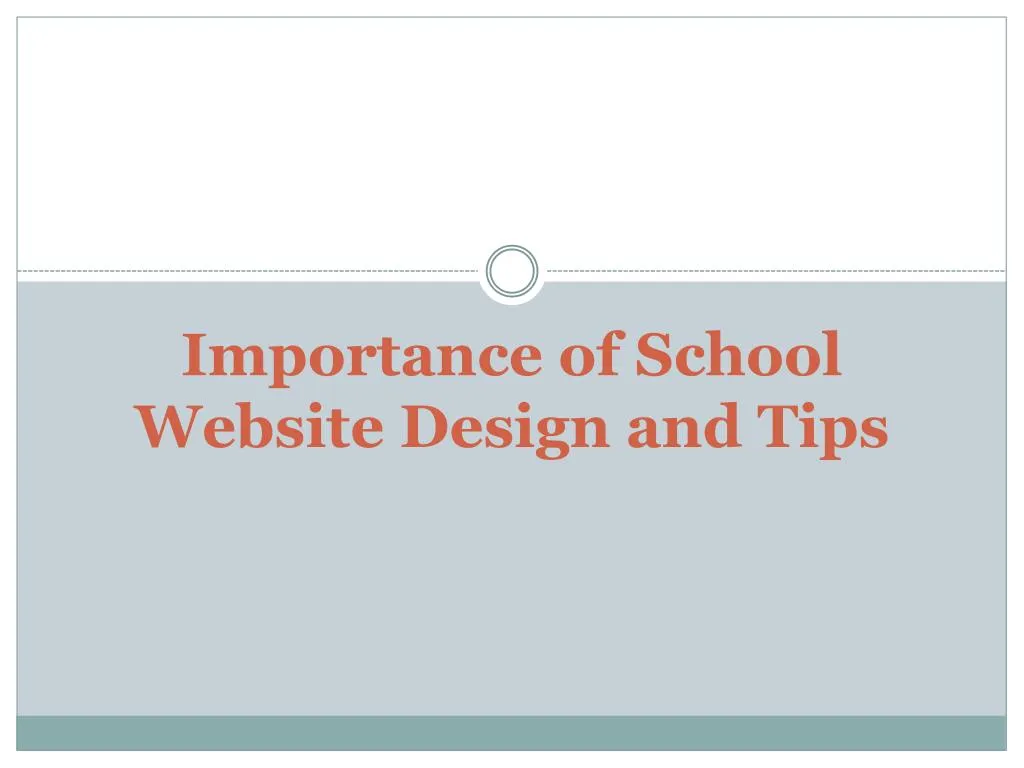 importance of school website design a nd tips