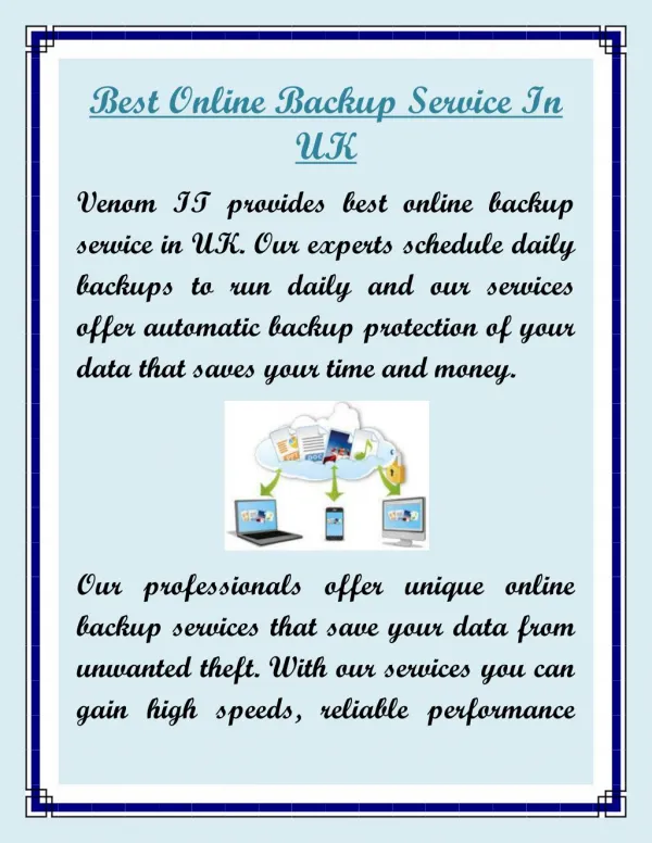 Best Online Backup Service in UK