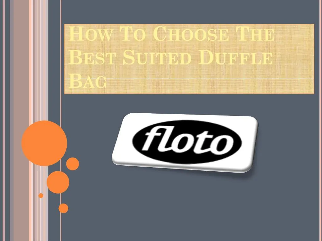 how to choose the best suited duffle bag