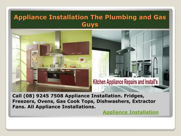 Appliance Installation