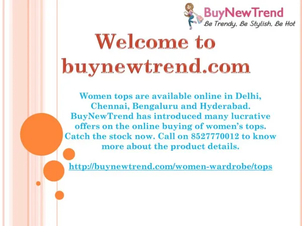 Buy online tops for women in Delhi, Chennai, Bengaluru, Hyderabad