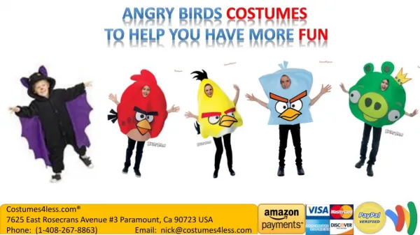 Angry Birds Costumes to help you have more fun