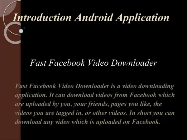 Free Fast Facebook Video Downloader