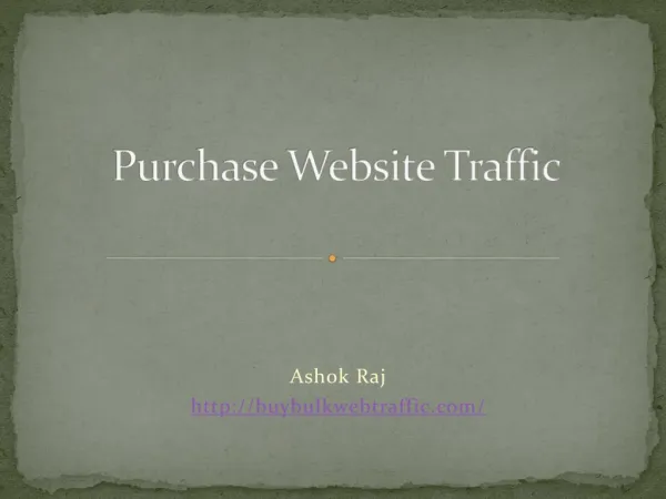 Website Traffic For Your Site
