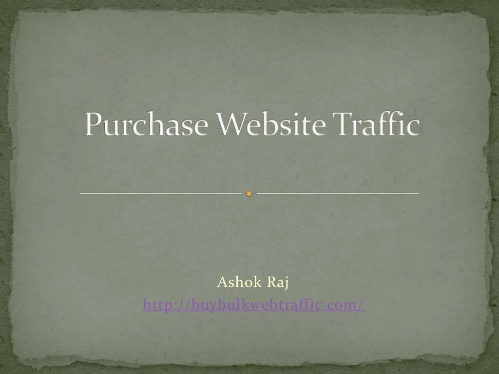 purchase website traffic