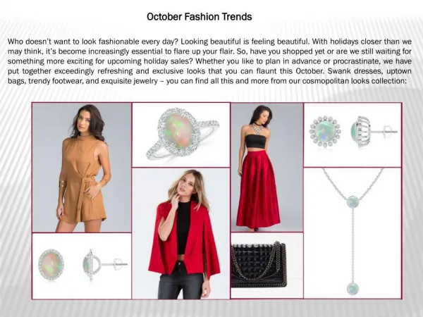 October Fashion Trends