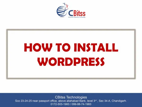 How to install Wordpress