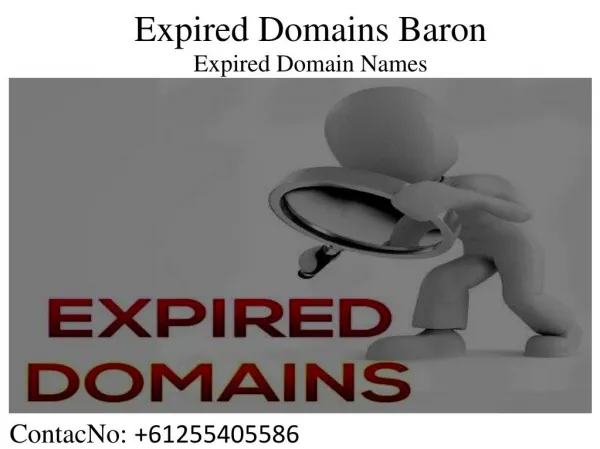 Expired Domains Baron - Where to Buy Domain Names