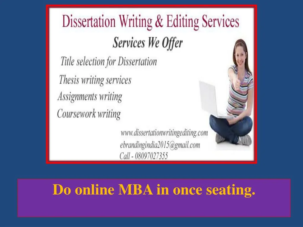 do online mba in once seating