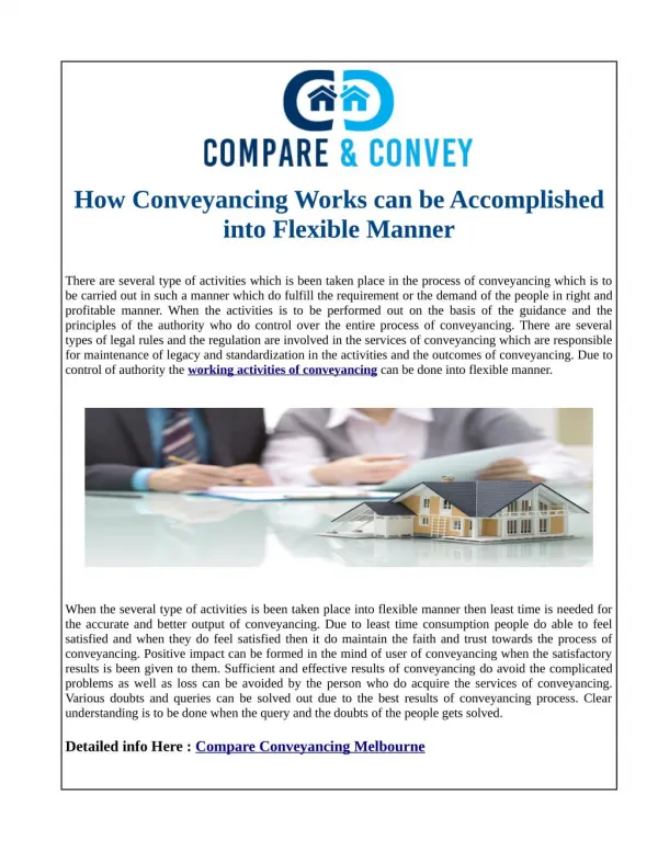 How Conveyancing Works can be Accomplished into Flexible Manner