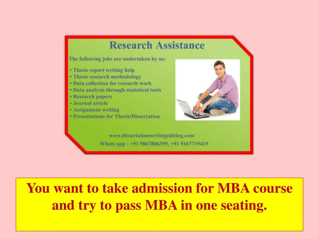 you want to take admission for mba course and try to pass mba in one seating
