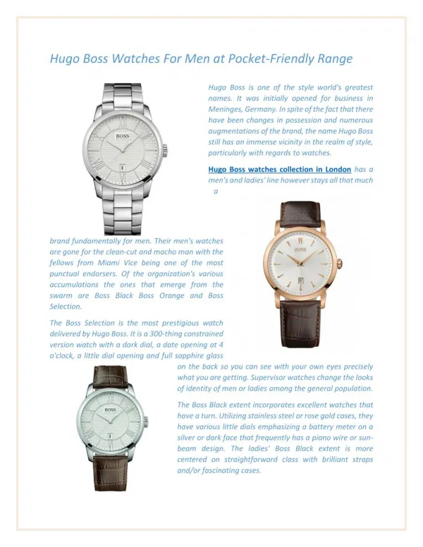 How to Take a Decision about Buying a Luxury Watch through Online Shopping