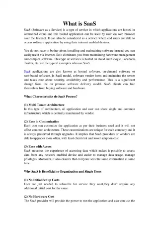 What is SaaS - slide 1