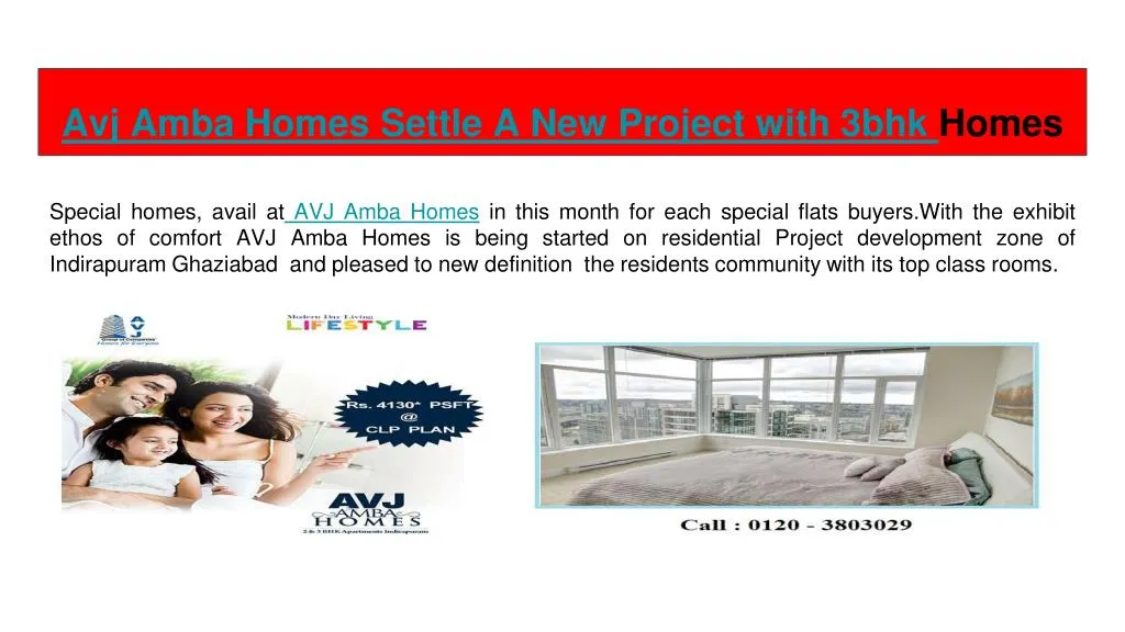 avj amba homes settle a new project with 3bhk homes