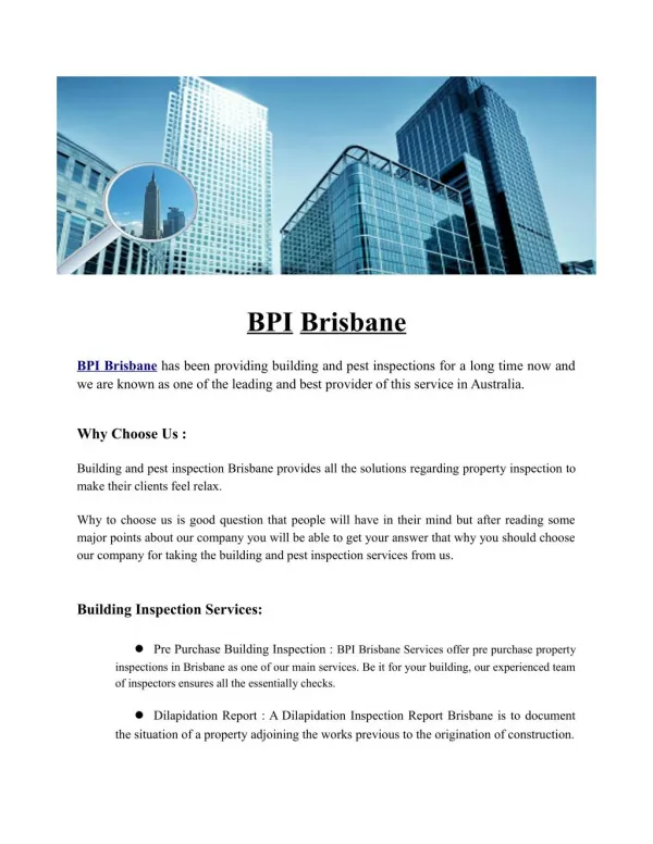 BPI Brisbane | Thermal Imaging