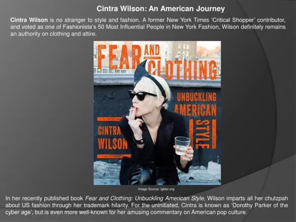 Cintra Wilson: An American Journey