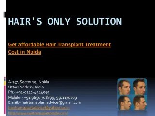 Hair Transplant clinic in Noida