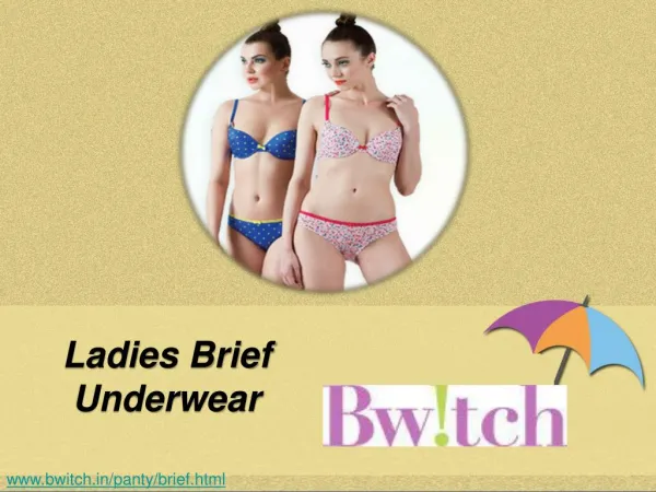 Ladies Designer Brief Underwear - Bwitch
