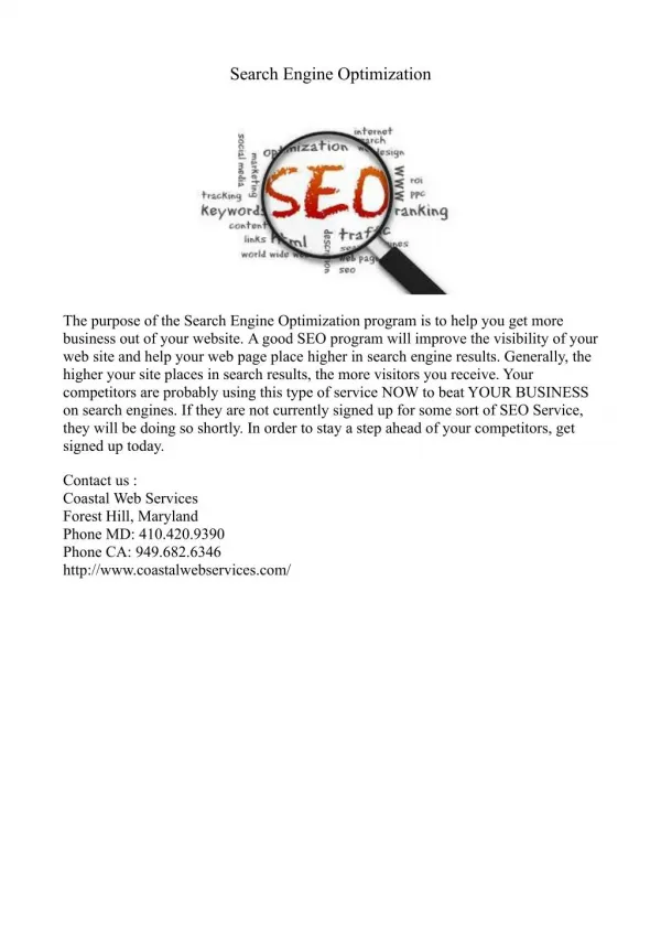 search engine optimization