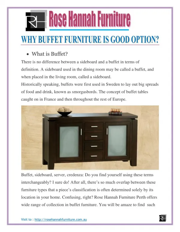 Why buffet furniture is good option